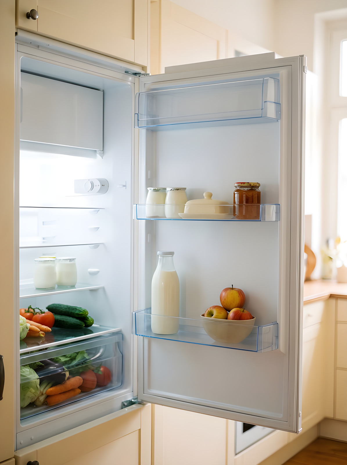 Aufgeräumter Kühlschrank